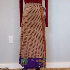 Darn Good Yarn Silk Sari Wrap Maxi Skirt